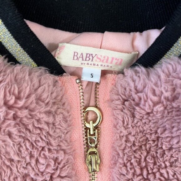 Baby Sara Faux Fur Color Blocked Bomber Jacket - Picture 4 of 9